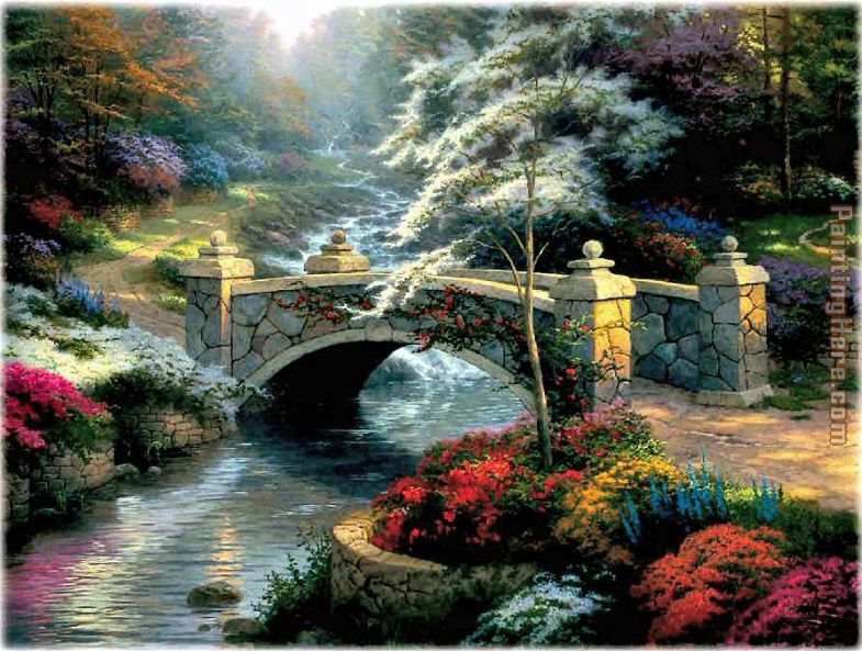 Bridge of Hope painting - Thomas Kinkade Bridge of Hope art painting